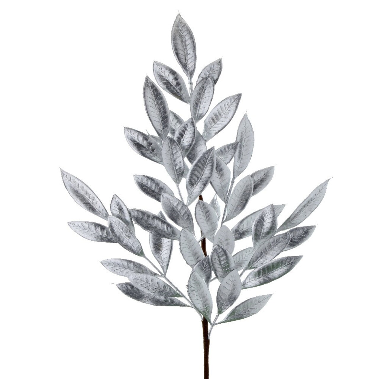 31"  Metallic Leaves Spray Silver - Elegant Christmas Decor Accent